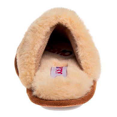 Josmo Girls' Faux Fur Scuff Slippers