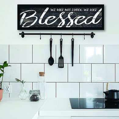Courtside Market Blessed Not Lucky Framed Wall Decor