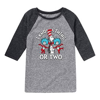 Boys 8-20 Dr. Seuss A Thing Or Two Raglan Graphic Tee