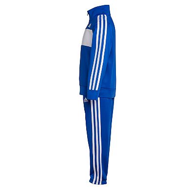Boys 4-7 adidas Blue & White Essential Tricot Track Jacket & Jogger Pants Set