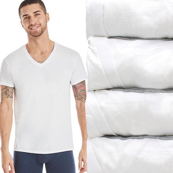 Hanes Round Neck and V-Neck T-shirt cotton (3 PCs per pack