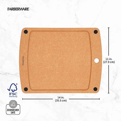 Farberware 11" x 14" Wood Cutting Board