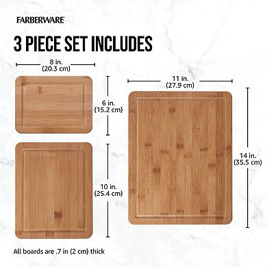 Farberware® 3-pc. Bamboo Board Set