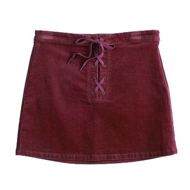 Juniors' SO® Front Lace-Up Mini Skirt
