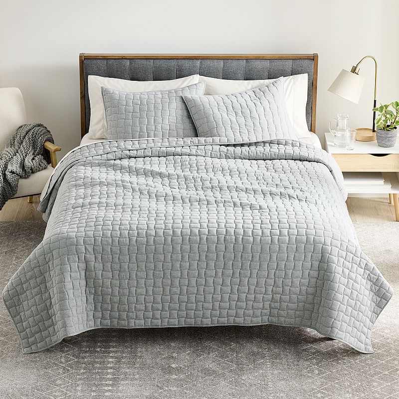 Sonoma Goods For Life New Traditions Blakely Quilt or Sham, Grey, King