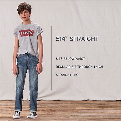 Boys 4-20 Levi's® 514™ Straight Fit Performance Jeans in Regular & Husky