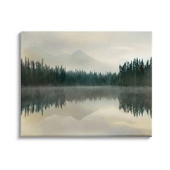 Stupell Home Decor Foggy Lake Forest Landscape Canvas Wall Art