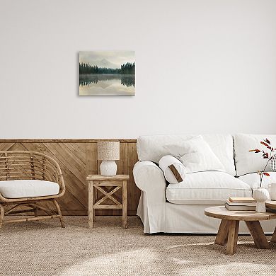 Stupell Home Decor Foggy Lake Forest Landscape Canvas Wall Art
