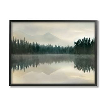 Stupell Home Decor Foggy Lake Forest Landscape Canvas Art