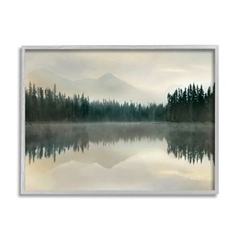Stupell Home Decor Foggy Lake Forest Landscape Canvas Art