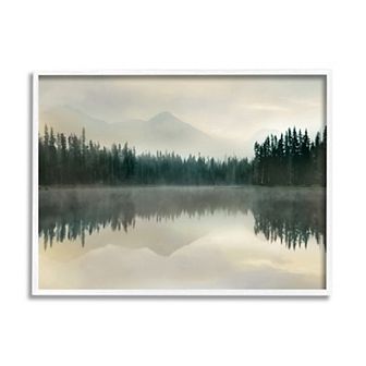 Stupell Home Decor Foggy Lake Forest Landscape Canvas Art