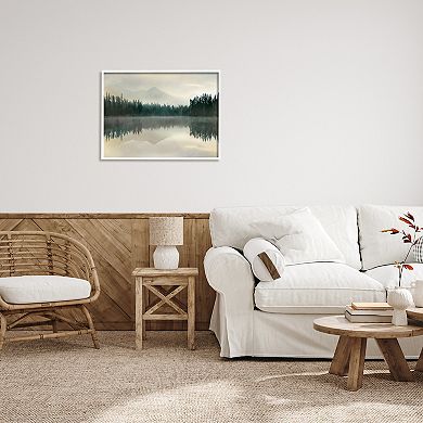 Stupell Home Decor Foggy Lake Forest Landscape Canvas Art