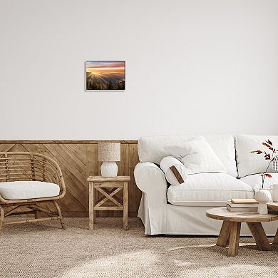 Stupell Home Decor Sunrise Through Mountain Forest Canvas Art