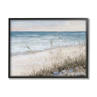 Stupell Home Decor Beach Coast Line Framed Wall Art