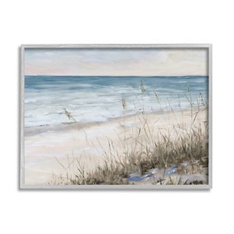 Stupell Home Decor Beach Coast Line Framed Wall Art