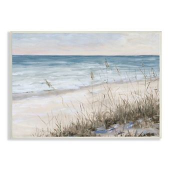 Stupell Home Decor Beach Coast Line Plaque Wall Art