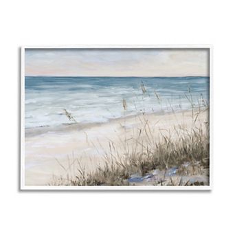 Stupell Home Decor Beach Coast Line Framed Wall Art