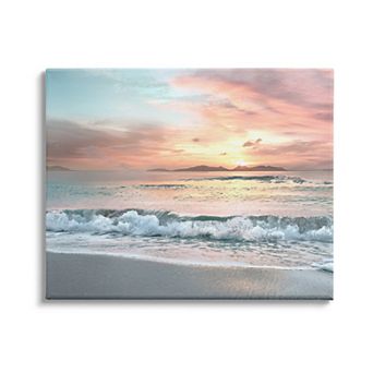 Stupell Home Decor Morning Sunrise Beach Landscape Unframed Canvas Art