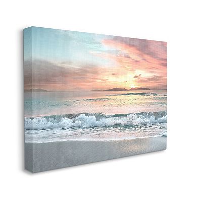 Stupell Home Decor Morning Sunrise Beach Landscape Unframed Canvas Art