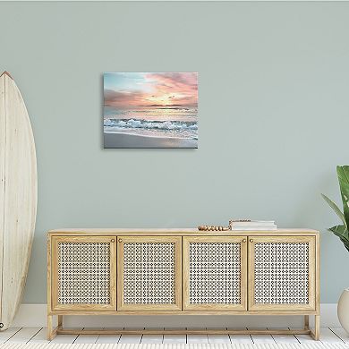 Stupell Home Decor Morning Sunrise Beach Landscape Unframed Canvas Art