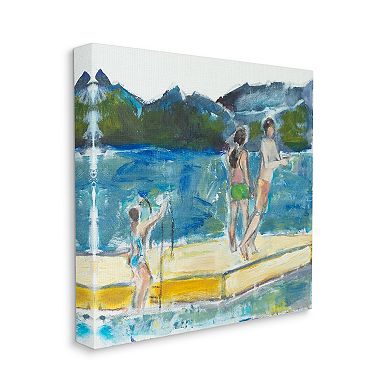 Stupell Home Decor Kids on Swimming Dock Canvas Art