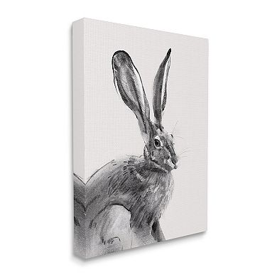 Stupell Home Decor Resting Wild Hare Portrait Canvas Art