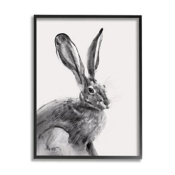Stupell Home Decor Resting Wild Hare Portrait Framed Wall Art