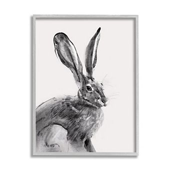 Stupell Home Decor Resting Wild Hare Portrait Framed Wall Art