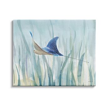 Stupell Home Decor Stingray Aquatic Animal Canvas Art