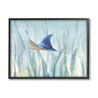 Stupell Home Decor Stingray Aquatic Animal Framed Wall Art