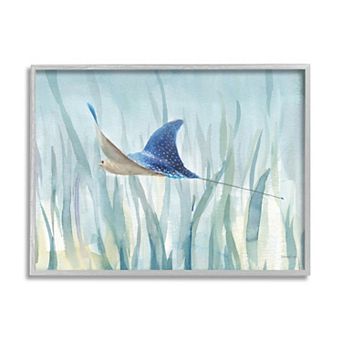 Stupell Home Decor Stingray Aquatic Animal Framed Wall Art