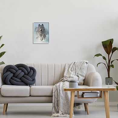 Stupell Home Decor Wolves Running Through Snow Framed Wall Art