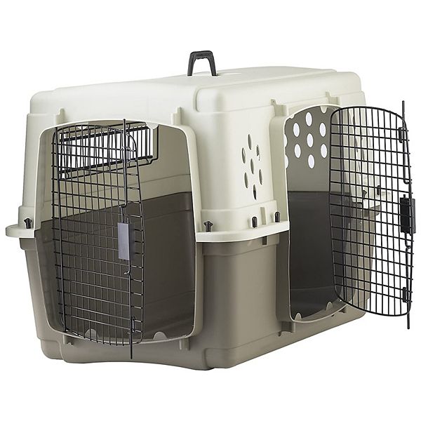 Miller Manufacturing Hard Sided Double Door Dog & Pet Travel Kennel