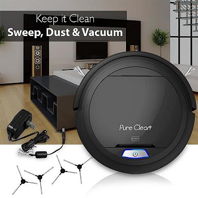 Pyle Pure Clean Powerful Home Cleaning System Smart Automatic Robot Vacuum