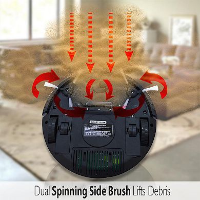 Pyle Pure Clean Powerful Home Cleaning System Smart Automatic Robot Vacuum