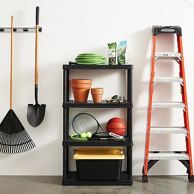 Gracious Living XL 4 Shelves Knect-A-Shelf Ventilated Heavy Duty Shelving Unit