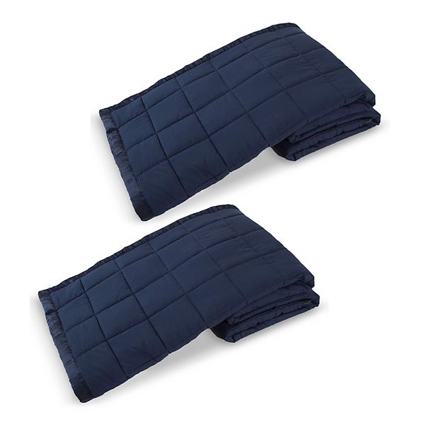 Elite Home 66 x 90 Inch Down Alternative Blanket, Twin, Insignia Blue