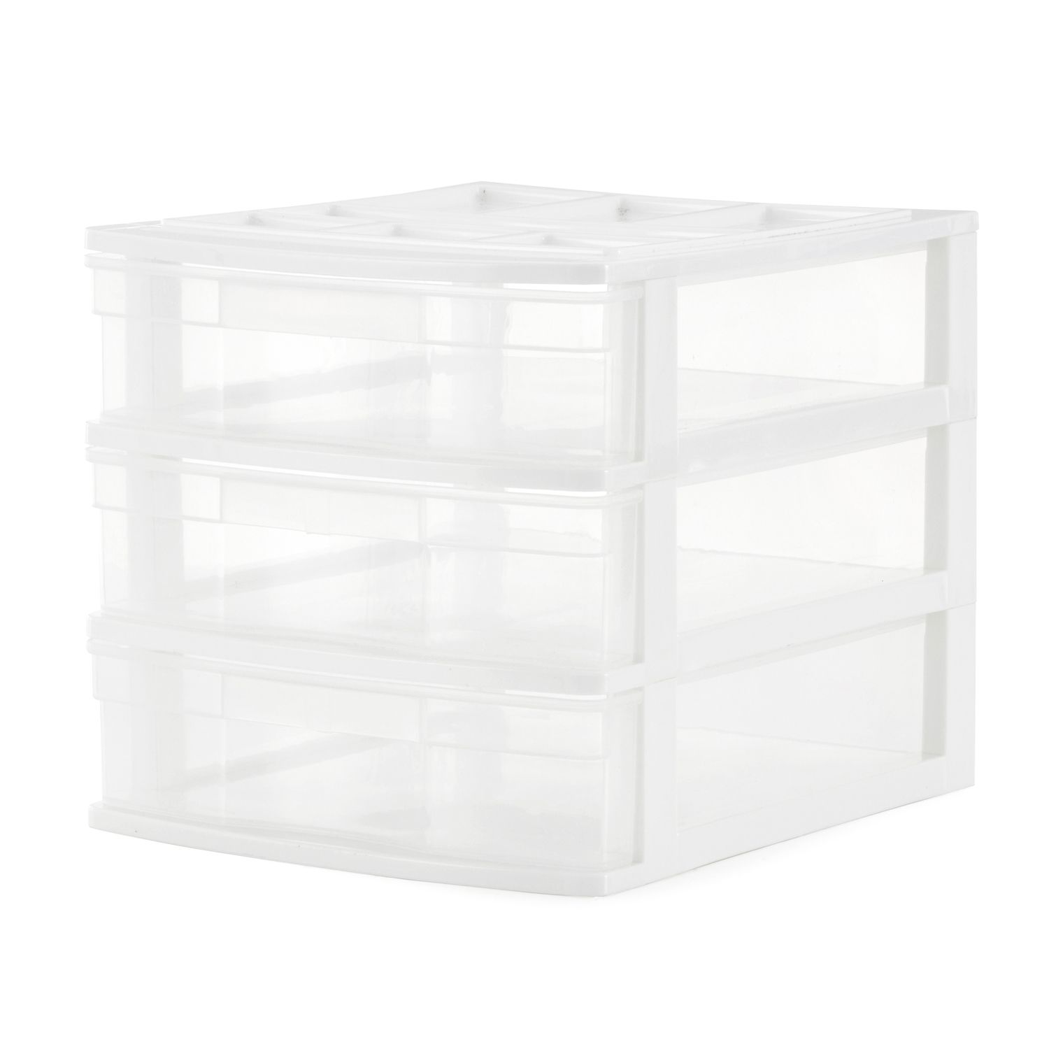 Gracious Living Clear Mini 2 Drawer Desk And Office Organizer With