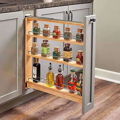 Rev-a-shelf 3" Pullout Shelf Organizer Rack For Cabinet Base Filler, 438-bc-3c