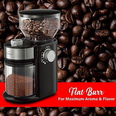 Brentwood 9 Ounce Automatic Burr Coffee Bean Blender Grinder Mill Machine, Black