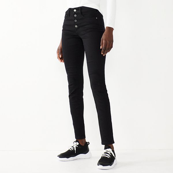 Petite Nine West Slimming Button-Fly Ankle Jeans