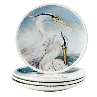 Certified International Shorebirds 4 pc Dinner Plate Set