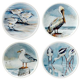 Certified International Shorebirds 4 pc Salad Plate Set