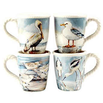 Certified International Shorebirds 4 pc Mug Set