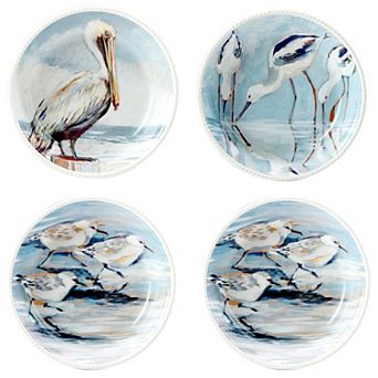Certified International Shorebirds 4 pc Soup Bowl Set