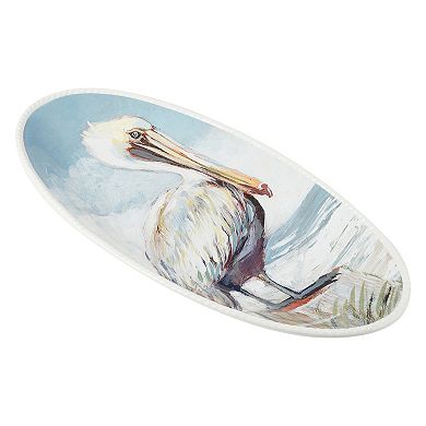Certified International Shorebirds Oval Fish Platter