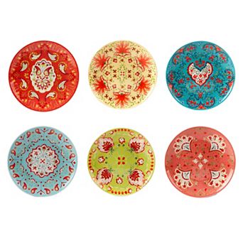 Certified International Francesca 6 pc Canape Plate Set