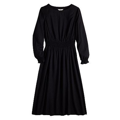 Women's Croft & Barrow® Midi Smocked Waist Dress