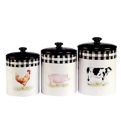 Certified International On The Farm 3-pc. Canister Set
