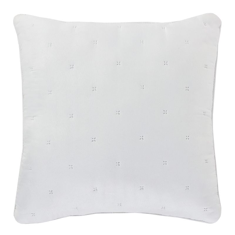 75229938 Five Queens Court Vito Square Throw Pillow, White, sku 75229938